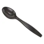 Dixie� Individually Wrapped Heavyweight Utensils, Teaspoon, Black, 1000/Carton
