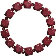 [YANYUESHOP] Feng Shui Wealth Bracelet,Jade Bead Bracelet,Wealth Bracelet Feng Shui Amulet Bracelet Prosperity Natural Cinnabar Bracelet Collectible Raw Ore Purple Cinnabar 10MM Reiki Meditation Lucky Charms Love