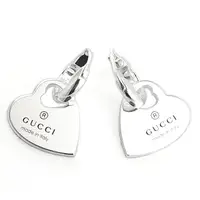 在飛比找momo購物網優惠-【GUCCI 古馳】925純銀-TRADEMARK 刻字愛心