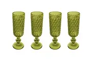 Casa Domani: Caterina Champagne Flutes - Green (Set of 4)