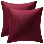 Throw Pillow Covers 18x18 Burgundy: 2 Pack 18" x 18" (Pack of 2) Burgundy Red