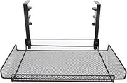 Under Desk Organizer, Space Saving Desk Wire Management Clamp On Storage Shelf, Cable Management Tray for Wire Router Power Strip (Black)