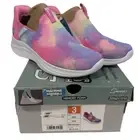Skechers S Sport Baily Step-Ins Sneakers Shoes Multi Tie Dye Girls 3 NIB NEW