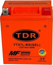YTX7L-BS 12V 7Ah GEL Motorcycle Battery: Ideal for Motorcycle, Snow Mobile, ATV, Dirt/Pit Bike and Watercraft Applications, Re-Chargeable and more Maintenance-Free Replace YTX7LBS MBTX7U UTX7L-BS