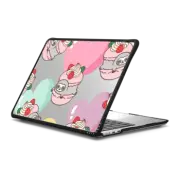 MacBook Air 13-inch (M2 - M4) Impact Case Cute Sloth in Strawberry Macaron with Rainbow Heart - Kawaii Animal with Sweet Food & Love