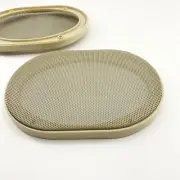 2- 5" x 7"Ivory Speaker Cover ABS Frame Metal Mesh Grills For Car Audio PA DJ