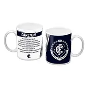 Carlton Blues AFL Coffee Mug with Team Song 330ml