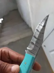 Skinner Knife Custom Handmade Damascus Steel Full Tang Blade