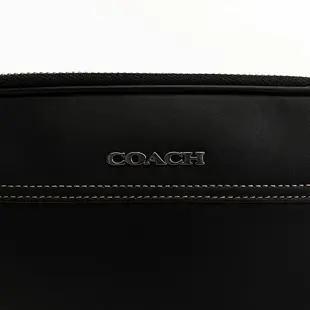 美國百分百【全新真品】COACH 皮包 C4148 肩背包 斜背包 側背包 皮革 專櫃精品 logo 黑色 BM55