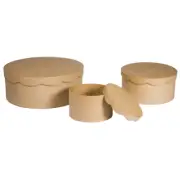 Boxes Nest Round Paper Mache (x3)