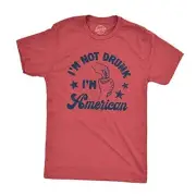 Camisetas divertidas para hombre con Pequeña Rojo jaspeado - Drunk American