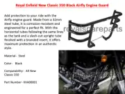 Genuine Royal Enfield New Classic 350 Reborn "BLACK AIRFLY ENGINE GUARD" (for: Royal Enfield)