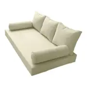 |COVER ONLY| Style 3 Twin Piped Trim Daybed Mattress Bolster Pillow Covers AD005