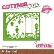 CottageCutz Elites Die IN THE PARK 3.9" X 3" Background Birdhouse Tree Trunk