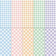Whaline 100 Sheet Easter Tissue Paper Buffalo Plaid Gift Wrapping Paper Colorful Checkered Pattern Decorative Art Paper for Easter Holiday Spring Birthday DIY Crafts Gifts Decor Supplies, 10 Design