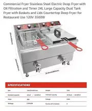 electric deep fryer commercial New