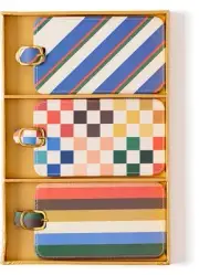 Eccolo 3 Pack Luggage Tag Set, Suitcase Tags Identifiers with ID Cards, Faux ...