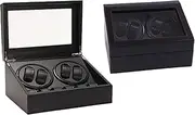 Watch Winder for Automatic Watches with 4 Winder Positions and 6 Display Dust-Proof Storage Space,PU-Watch Winders with Quiet Motor for Men and Women LWX