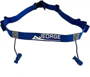 JEORGE Running, Triathlon, Marathon Number Belt (Blue) with 6 Energy Gel Loops