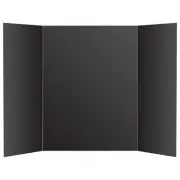 36x48 Black Tri-Fold Presentation Board Smooth Surface for Projects Exhibits
