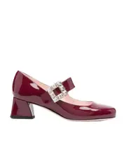 Crystal clasp high heels 40 Red