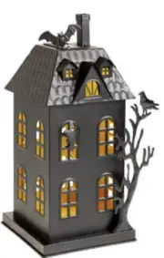 NEW TARGET Solar Moonlight Manor Black Metal Haunted House LED Halloween Light