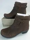 Clarks Women's Angie Spice Ankle Boot, Dark Tan Leather, 12