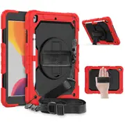 MCC Shockproof iPad 10.2" 2021 9th Gen Strap Rugged Case Cover Apple iPad9 [Red]