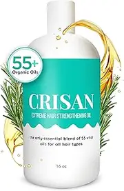 CRISAN Extreme Hair Strengthening Oil - 16 oz - 55 Organic Vegan Essential and Carrier Oils - Thicken, Grow, and Restore Hair for Shinier, Healthier Locks