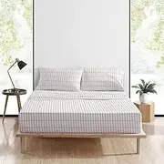 Marimekko- King Sheet Set, Cotton Percale Bedding Set, Crisp & Cool, Lightweight & Breathable (Pieni Tiiliskivi Red, King)