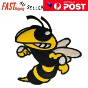 Angry Bee Iron on Patch Honey Bubble Buzz Fly Vespa Biker 7.4×6.5×0.1cm(2.8g)