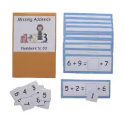 Teacher Made Math Center Learning Resource Game Missing Addends to 20