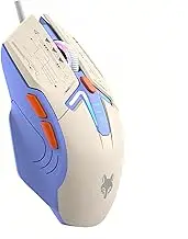 Lancoon Wired Mechanical Mouse with 4 DPI Adjustable Colorful Light Side Buttons Ergonomic Design Optical Sensor Gaming for PC Laptop Home Office Gamer