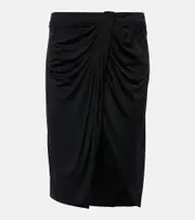 [Tom Ford] Tom Ford Draped jersey midi skirt UK 14 black
