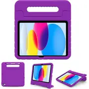 For Apple iPad 10th Gen kids Case, 10th Generation 10.9 inch 2022 Case, Kickstand Shockproof Protective Rugged Stand Kids Friendly Cover (Purple)