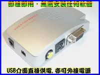 在飛比找Yahoo!奇摩拍賣優惠-【就是愛購物】T022 VGA轉AV S端子 VGA to 