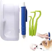 Tick Remover Tool, 4Pack Tick Remover Tweezers Flea Remover Tools Set, Pet Cleaning Tick Clip Set, for Pet, Dog, Cat, Human, Horse