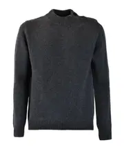 Dondup Stand Collar Wool Knitted Sweater XL,M Black