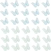 uxcell 30Pcs Butterfly Appliques Embellishments, 2 inches Double Layer Lace Organza Butterfly Patches Sew On Appliques for Wedding Bride Dress Clothes Hat Curtain, Blue/Green