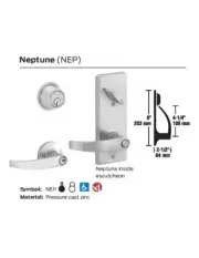 Schlage S210JD-NEP-626, Interconnect Lock, LFIC Less Core, Neptune Levers