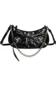 AUTHENTIC Balenciaga Crystal Studded Le Cagole Mini Shoulder Bag