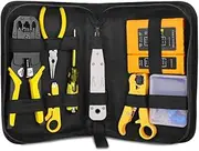RJ45 RJ11 RJ12 Network Repa g Plier Tool Kit with Cable Tester Spring Clamp Crimping Tool Crimping Pliers