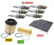 Spark Plug & Air Oil Cabin Filter Tune Up Kit 9pc OES for Audi S4 S5 SQ5 10-17 (for: Audi)