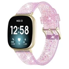 For Fitbit Versa 3 Gen &Sense Soft Silicone Sport Wrist Watch Band Glitter Strap