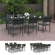 Outdoor Dining Set Steel Patio Garden Table Chair Furniture 7/9 Piece vidaXL