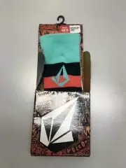 Volcom Women Status Coolmax Snowboard Sock Pink Mint Blue Extra Small Small NEW