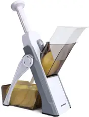Safe Mandoline Slicer, 5 in 1 Vegetables Potato Slicer, Food Chopper French Fry