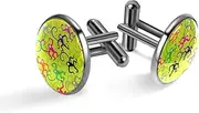[Generic] Men's Cufflinks, Cheeky Monkey Cuff Links for Men, Classic Cufflinks Black for Suit Shirt Wedding Business Birthday Jewelry Gift