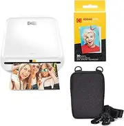 [KODAK] Step Printer Wireless Mobile Coloured Photo Printer with Zinc Technology (White) Travel Kit