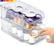 Clear Coffee Pod Holder for Counter, Transparent Coffee Pod Drawer for K Cups, C